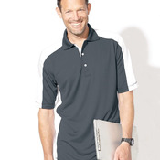 Colorblocked Moisture Free Mesh Polo