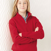 Nublend® Youth Quarter-Zip Cadet Collar Sweatshirt